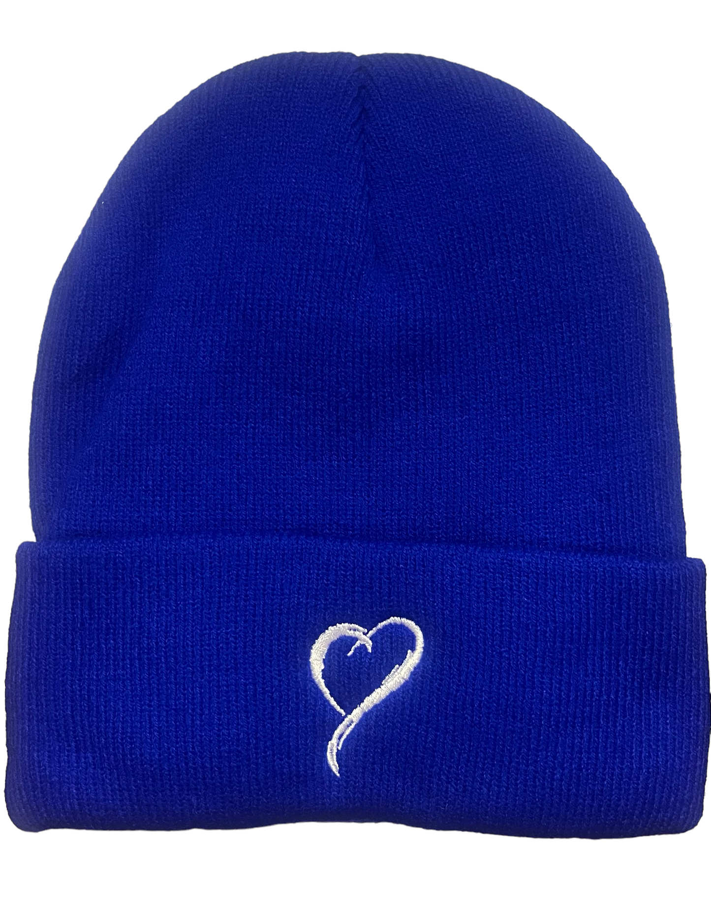 Beanie - Royal Blue with White Embroidery
