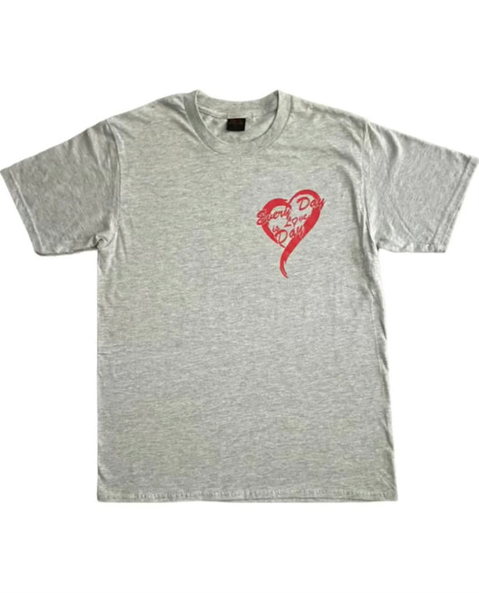 T-Shirt - Light Gray with Red Logo
