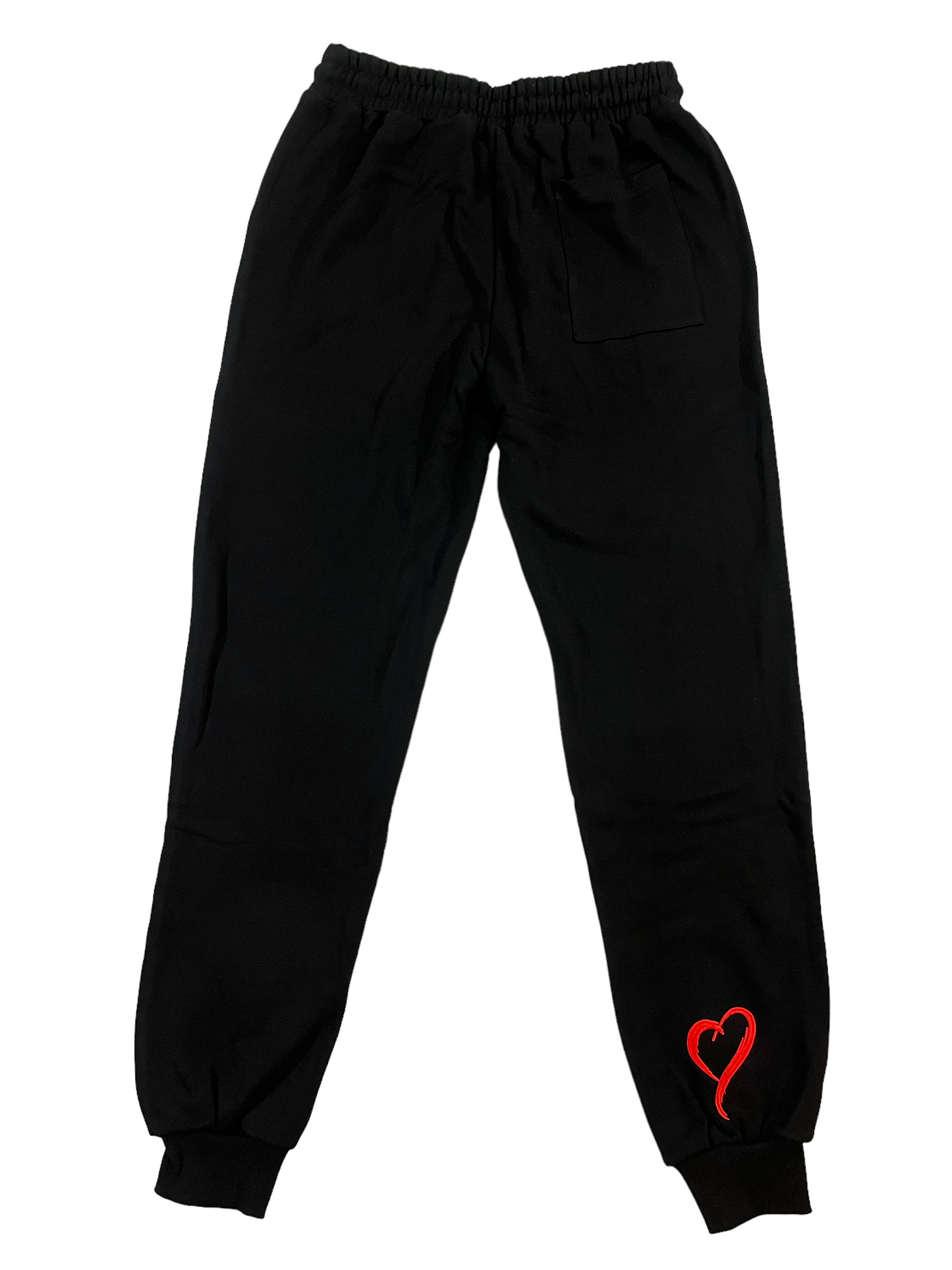 Joggers - Black with Red Embroidery