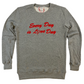 Crew Neck - Light Gray with Red Embroidery