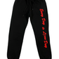 Joggers - Black with Red Embroidery
