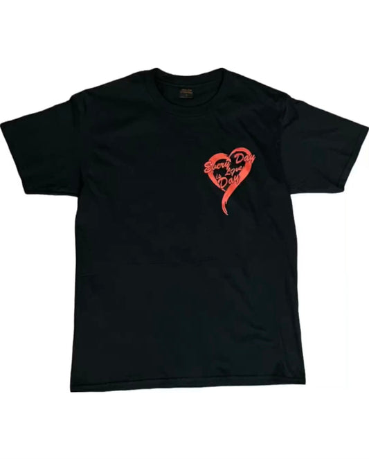 T-Shirt - Black with Red Logo