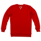 Crew Neck - Red with White Embroidery
