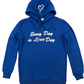 Hoodie - Royal Blue with White Embroidery