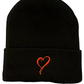 Beanie - Black with Red Embroidery