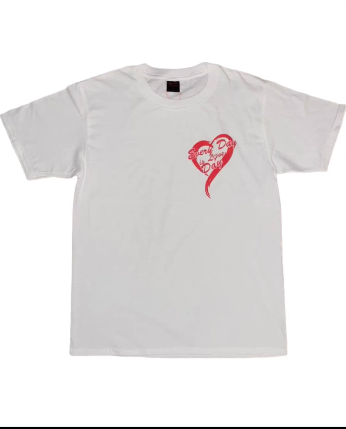 T-Shirt - White with Red Logo